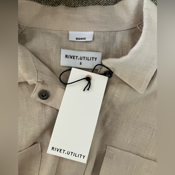 Rivet Utility Bigwig Linen Jumpsuit - Oatmeal - Small - Picture 9 of 11